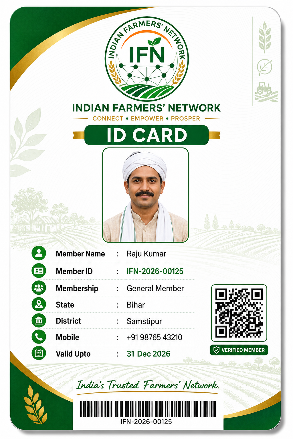 Sample IFN ID Card
